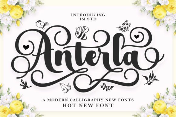 Anterla: A Romantic Script Font