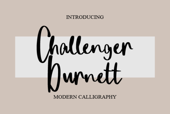 Challenger Burnett: A Font for Business Magic