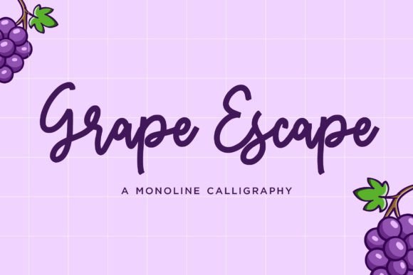 Grape Escape Font: Elegant Script for Crafters