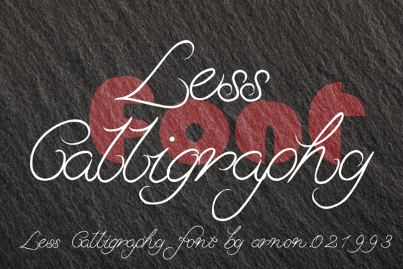 Less Calligraphy Font Review