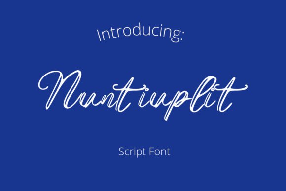 Nuntiuplit: A Graceful Script Font